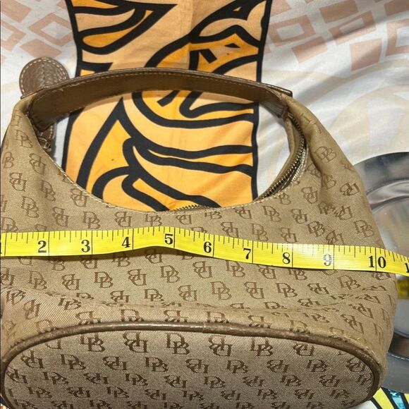 Dooney & Bourke Tan Mini Monogram Hobo Bag - Picture 11 of 14